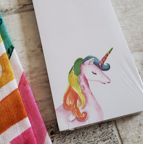 Unicorn Vibes Rainbow Notepad and Love Hand Towel - Picture 5 of 6